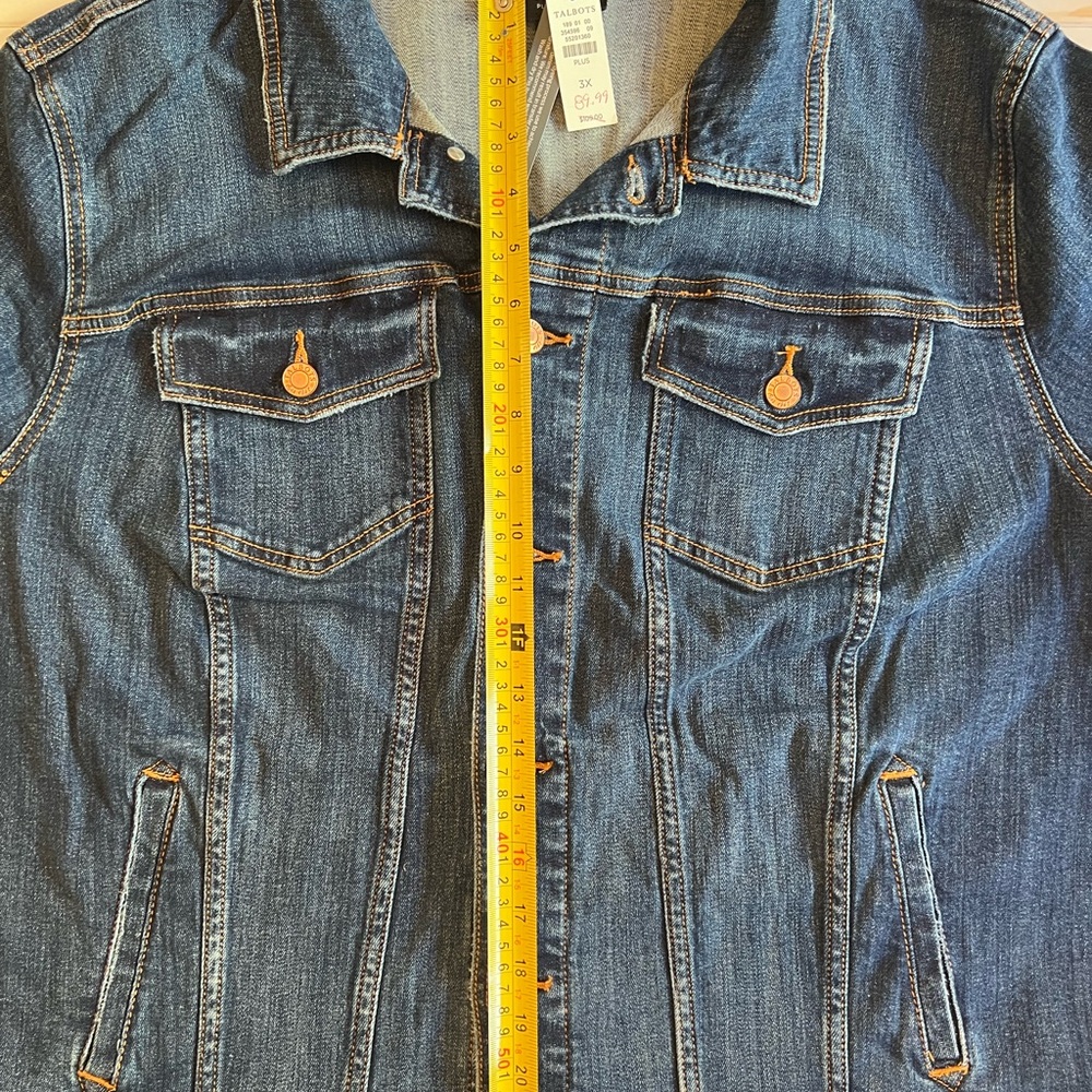 Talbots Blue Denim Jacket with Button Accents NWT - image 4